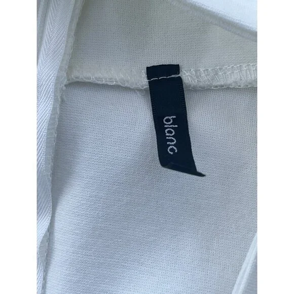 Blanc Women’s White Knit Cutout Mock Neck Romper Size M - Picture 7 of 7